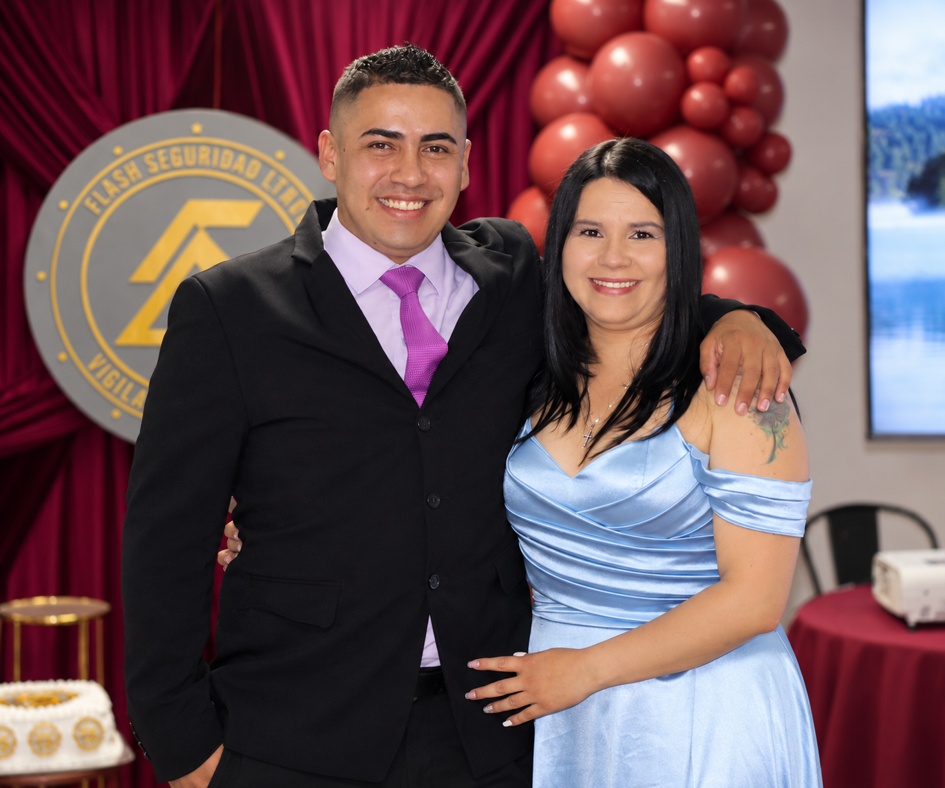 Retrato de pareja en celebración
