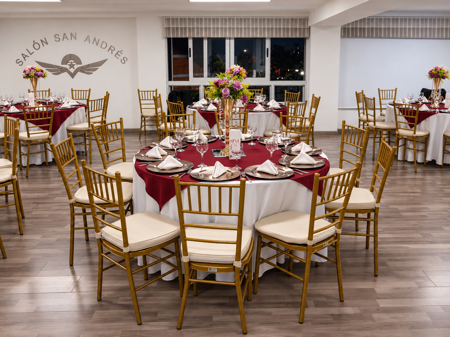 Salón San Andrés, banquete elegante